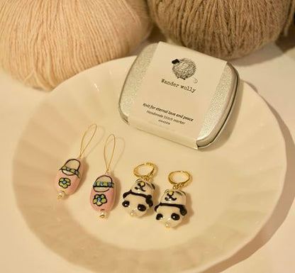 Knitting and Crochet Stitch Markers 4 PCS in One Case