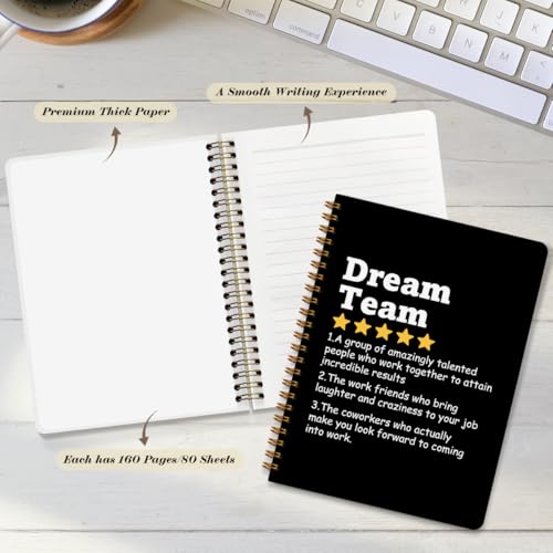 Dream Team Definition 160 Blank Pages Hardcover Spiral Notebook