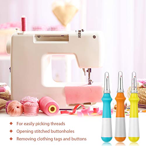 5 Pieces Seam Ripper for Sewing Ergonomic Seam Ripper Colorful Large Thread Remover Stitch Tool Handy Thread Picker for Sewing Crafting Embroidery Removal Tool (5 Count)