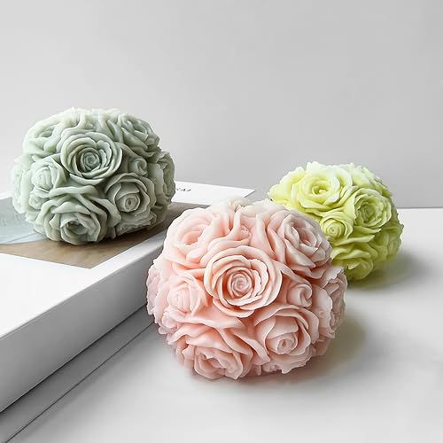 Rose Ball Round Candle Mold