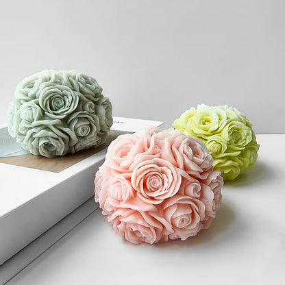 Rose Ball Round Candle Mold