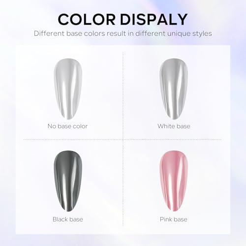 2Pcs White Pearl Chrome Nail Powder