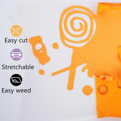 Heat Transfer Vinyl Light Orange HTV Rolls