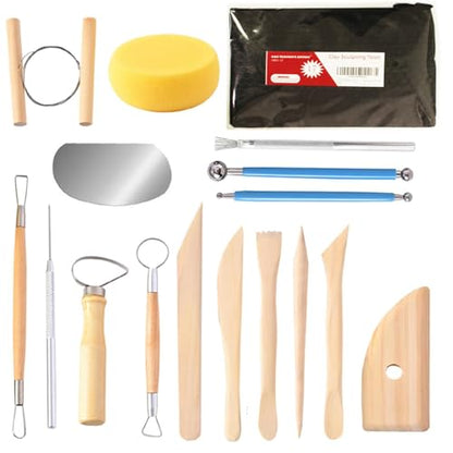 17 Pcs Pottery & Clay Sculpting Tools
