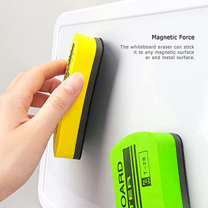 6 Pack Magnetic Dry Erase Erasers 4.2" x 2.2" (6 Count)