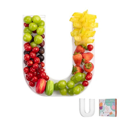 11" Clear Acrylic Letter & Number Charcuterie Tray