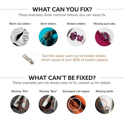 Metal Zipper Repair Kit for Jackets