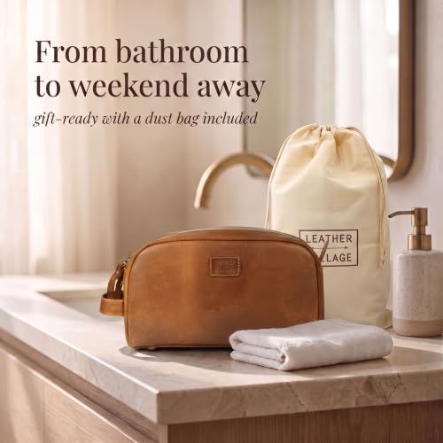 Leather Toiletry Bag for Men