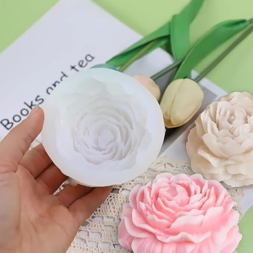 3D Peony Candle Mold 2Pack (2 Count)