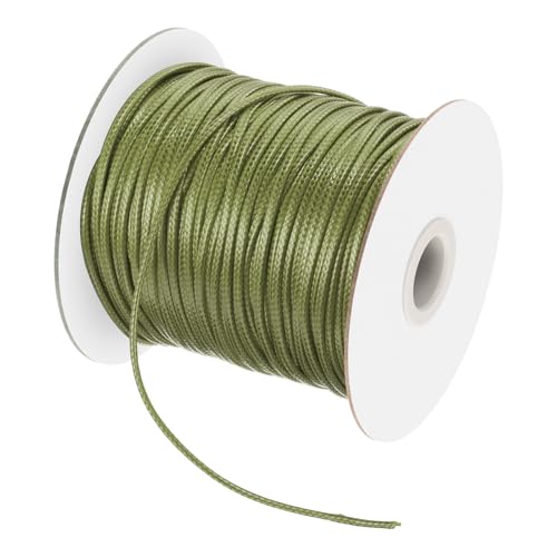Waxed Cord 2mm Waxed Polyester Cord 98 Yard Wax String for Bracelet Making