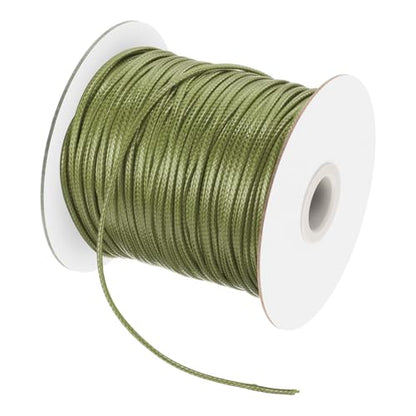 Waxed Cord 2mm Waxed Polyester Cord 98 Yard Wax String for Bracelet Making
