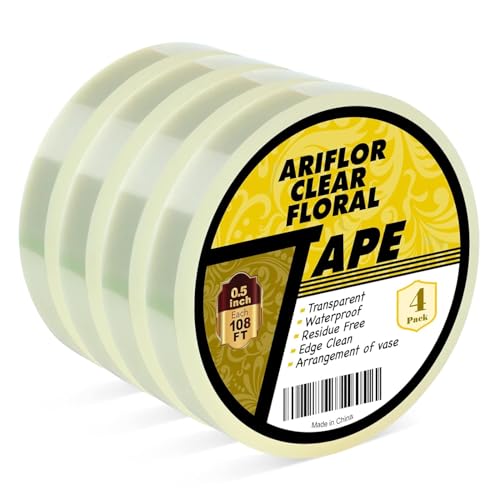 4Packs Clear Floral Tape (720 Foot)