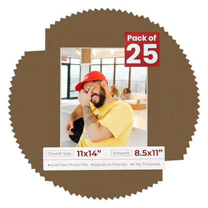 11x14 Mat for 8.5x11 Photo (25 Count)