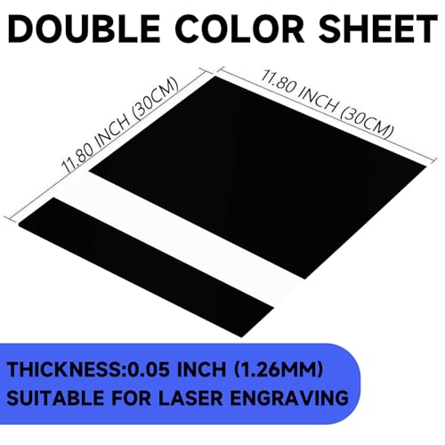 5PCS Laser Engraving Double Color ABS Plastic Sheet