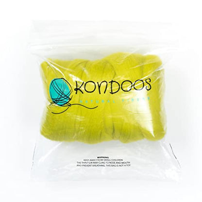 Colored Natural Wool roving (8 Ounce)