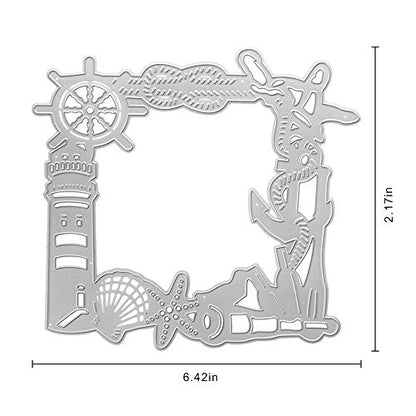 Metal Shell Ocean Element Background Frame Cutting Dies