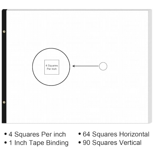 2-Pack) Large Dotted Paper Notepad - 22" x 17" Grid Dot Paper, 100 Sheets/200 Pages, 100 Gsm White Paper Desk Pad for Office/School/Home