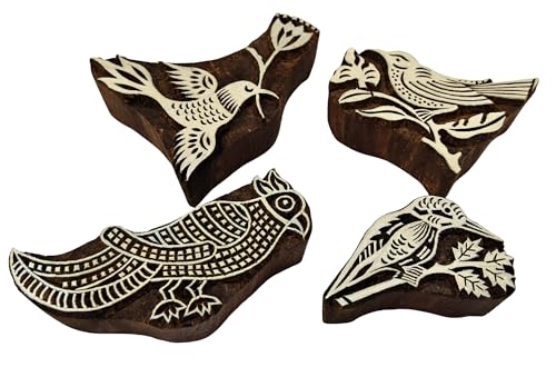Craftsofindia® Set of 4 Birds Shaped Premium Hand (4 Count)
