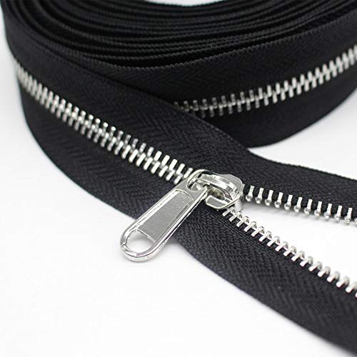 5 Metal Zippers by The Yard Bulk 4 Yards