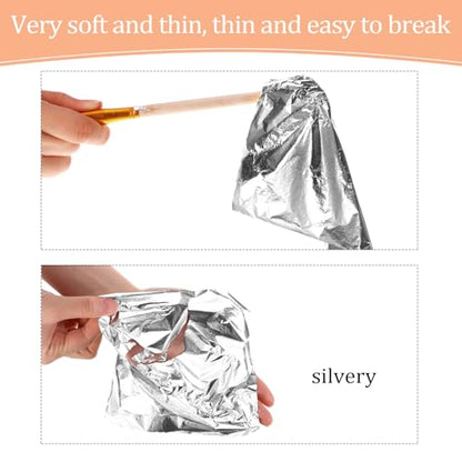 200 Pcs Gold Leaf Sheets for Art Foil Paper Leaf Art Foil Sheets Gilding Brush Thin Paper Craft for Painting Gilding Crafting Decoration