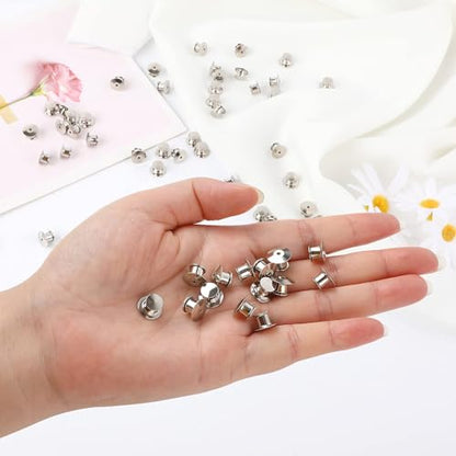 75 Pieces Metal Pin Backs Locking Pin Keepers Locking Clasp