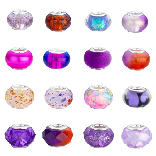 Purple Mix 100pcs 14mm Round Resin (100 Count)