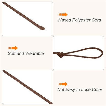 Waxed Cord 0.45mm Waxed Thread 87 Yard Wax String Leather Cord for Bracelet Making