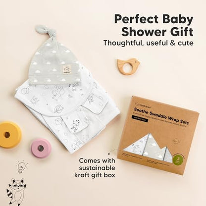 3pk Organic Swaddles for Newborns Girls (3 Count)