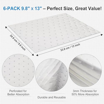 Oil Absorbent Pads 9.8" X 13" 100 Packs Garage Accessories Oil Spill Control Oil Absorbing Sheets for Garage (100 Count)
