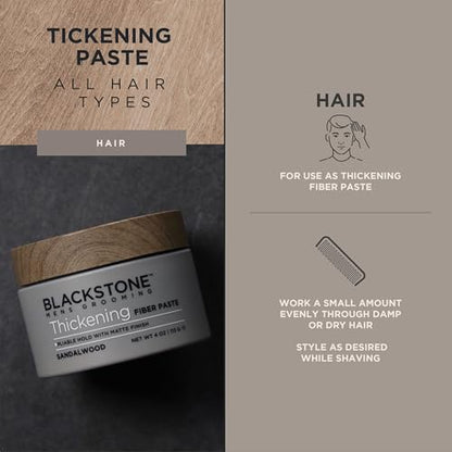 Men's Grooming Thickening Fiber Paste Gel for Hair Styling (8 Ounce)