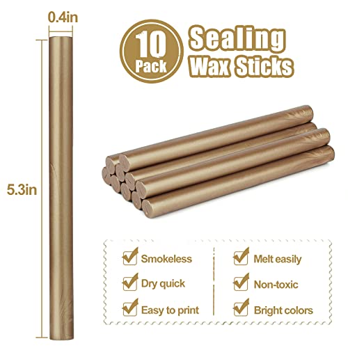 Glue Gun Sealing Wax Sticks for Wax Seal Stamp (10 Count)