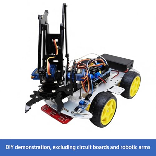 DIY Robot Smart Car Metal Chassis Kit 4WD Car Arduino Programming Kit with TT Motor Speed Encoder Learn Arduino