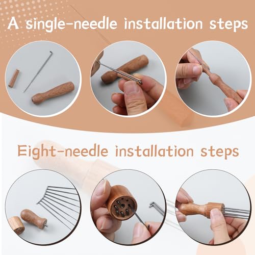 70 Pcs 4 Sizes Felting Needles Tool Kit with Needle Felting Pad