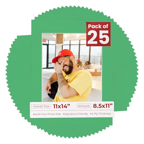 11x14 Mat for 8.5x11 Photo (25 Count)