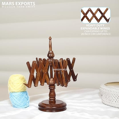 Wooden Yarn Winder with Swift