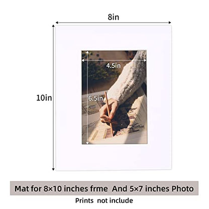 10 Pack Acid Free White Picture Frame Mats