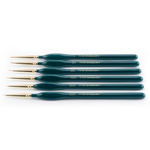 6Pcs Extra Fine Detail Brushes for Model Miniature Painting and Also Acrylic Watercolor Painting (6 Count)