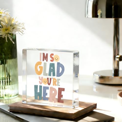 Positive Affirmation Desk Decor Acrylic Sign 4X4 Inch