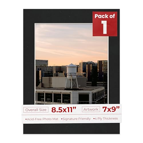 8.5x11 Mat Bevel Cut for 7x9 Photos