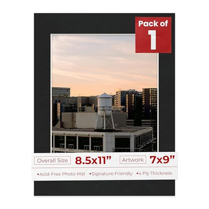 8.5x11 Mat Bevel Cut for 7x9 Photos