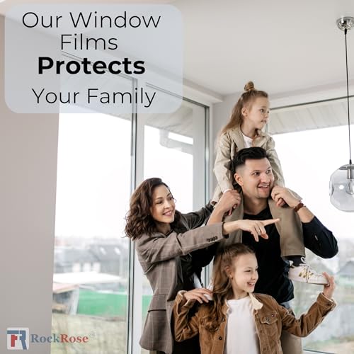 UV 99% Security and Safety 4 Mil Clear Window Film Shatterproof Anti Shatter Tempered Glass Film for Home and Office Windows (360 sq ft sq ft)
