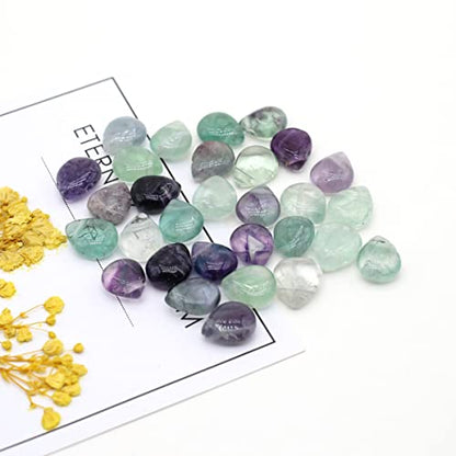 50 Pcs Natural Stone Beads Waterdrop Shape Healing Chakra Polished Assorted Crystal Quartz Agate Stone Charms for Jewelry Making Necklace Bracelet