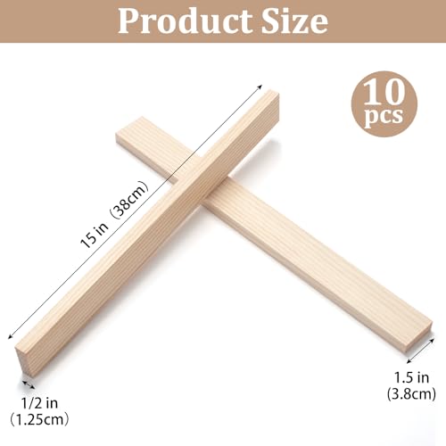 Wood Trim Wooden Strips Slats for Wall (10 Count)