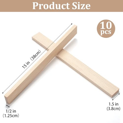 Wood Trim Wooden Strips Slats for Wall (10 Count)