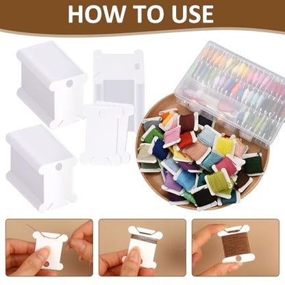 300 PCS Embroidery Floss Bobbins
