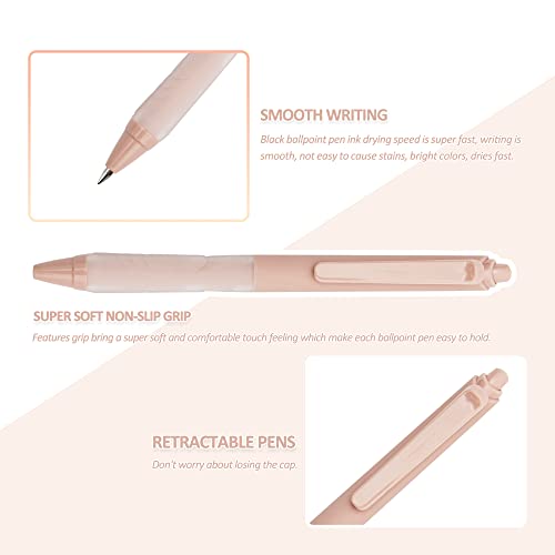 Ballpoint Pens 1.0mm Medium Point Black Ink Pens Retractable (18 Count)