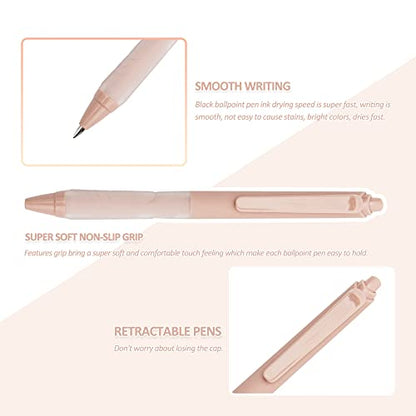 Ballpoint Pens 1.0mm Medium Point Black Ink Pens Retractable (12 Count)