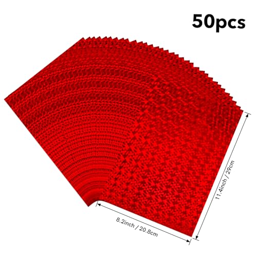 50 Sheets Red Gemstone Toner Reactive Foil