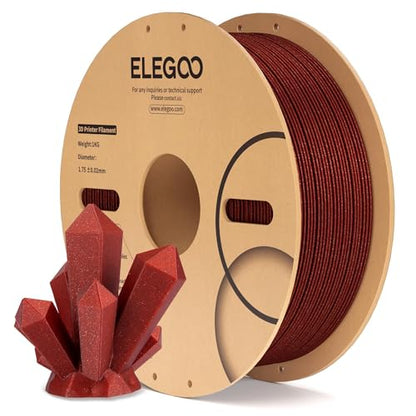 PLA 3D Printer Filament 1.75mm Sparkle Red 1KG (35.274 Ounce)