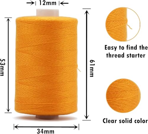 All Purpose Sewing Thread 98 Spool Assorted 1000 Yards Polyester Threads for Sewing (98 Count)